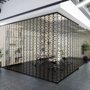 Fin metal honeycomb glas dekorativ film