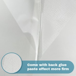 Película decorativa de vidro con patrón de tecido mate