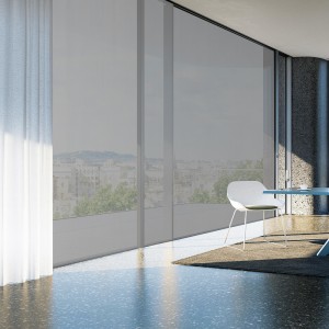 غشاء نافذة معزول للتحكم بالطاقة الشمسية للمكاتب السكنية باللون الفضي
