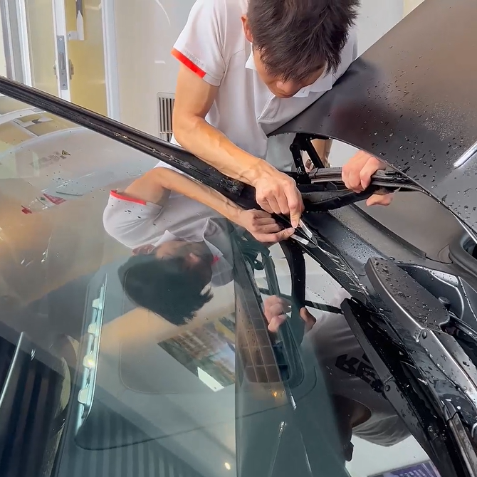 Two-way application of paint protection film